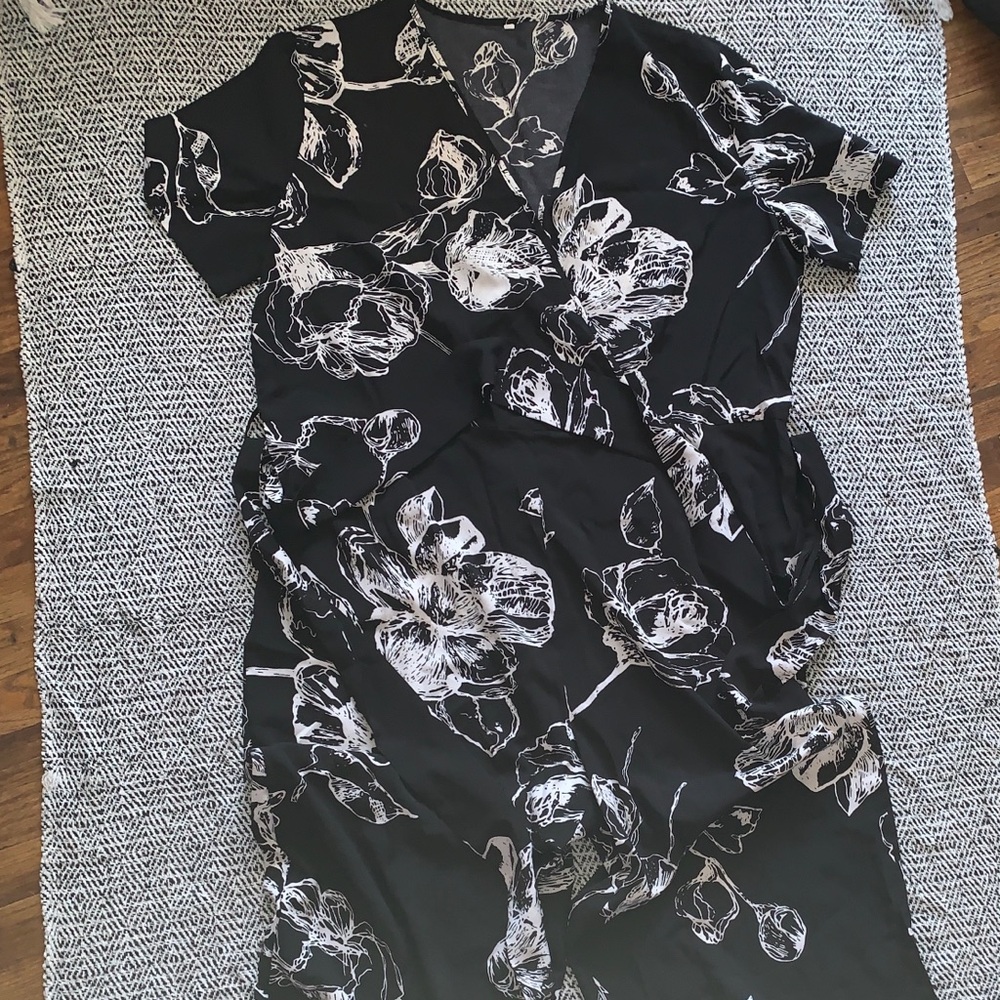 Black Floral Jumpsuit